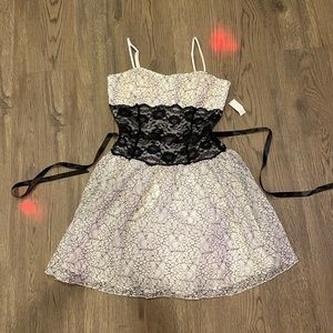 Beautiful white and black dress